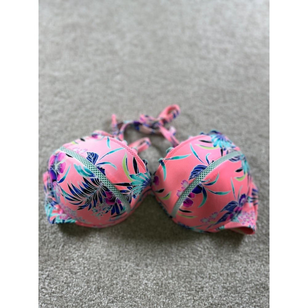 Shade & Shore Swimwear Women's Pink‎ Floral 38B Padded Halter Bra